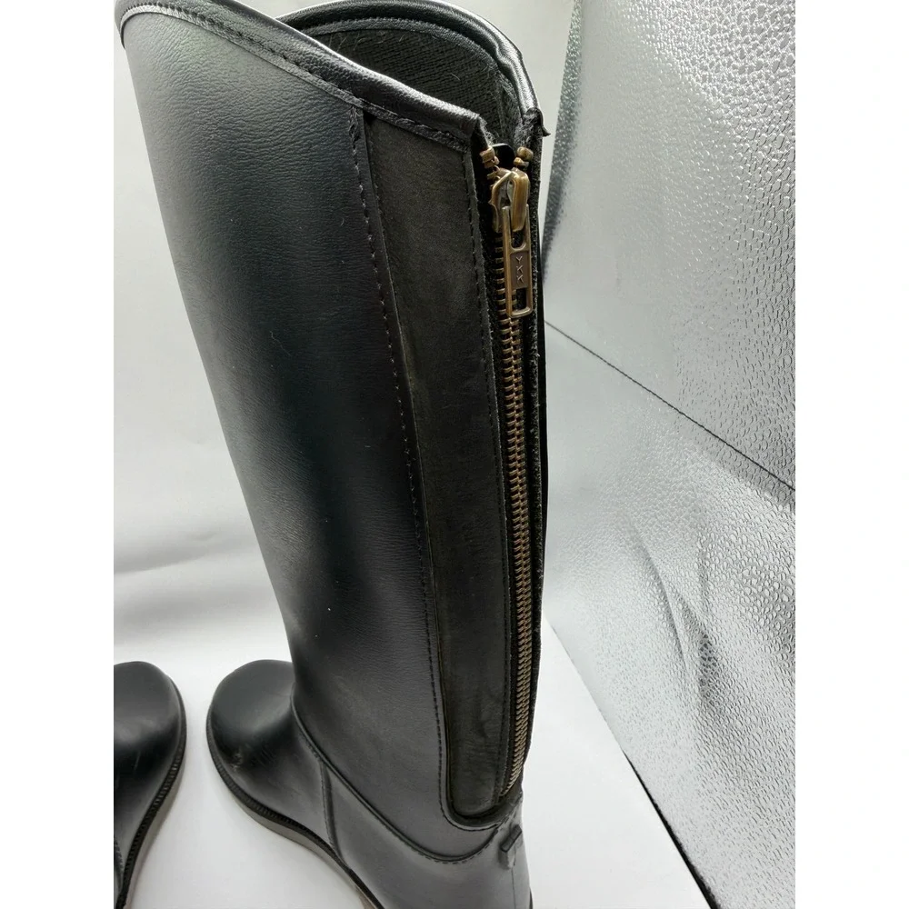 Dafna by Naot Riding Boots Women Size 9 Black Tall Rear Zip Equestrian Winner